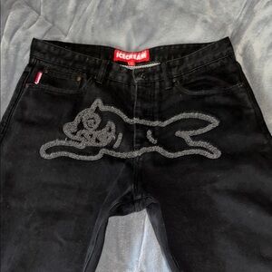 Icecream Black Jeans with Striking Graphic Design